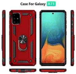 Red Galaxy A71 Slim Armor 360 Rotating Metal Ring Stand Case Cover 8 Red Galaxy A71 Slim Armor 360 Rotating Metal Ring Stand Case Cover -Cheap NewCase Store galaxy a71 metal ring kickstand case red 3 81585.1591344568