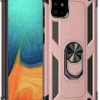 Rose Gold Galaxy A71 Shock Proof 360 Rotating Metal Ring Stand Case
