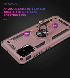 Rose Gold Galaxy A71 Shock Proof 360 Rotating Metal Ring Stand Case -Cheap NewCase Store galaxy a71 metal ring kickstand case rose gold 4 71271.1681438904