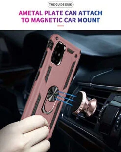 Rose Gold Galaxy A71 Shock Proof 360 Rotating Metal Ring Stand Case -Cheap NewCase Store galaxy a71 metal ring kickstand case rose gold 6 72508.1681438904