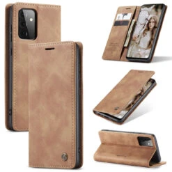 Brown Galaxy A72 CaseMe Slim Quality 2 Card Slot Wallet Case -Cheap NewCase Store galaxy a72 caseme slim wallet brown 5 12371.1648637632