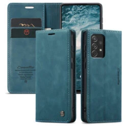 Blue Galaxy A73 5G CaseMe Slim Soft Wallet Case Cover