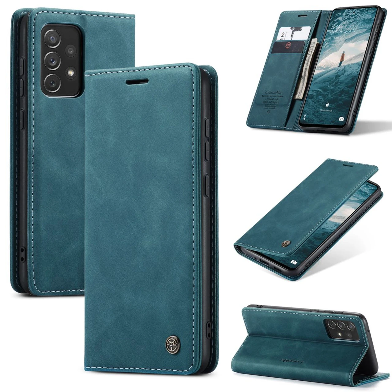 Blue Galaxy A73 5G CaseMe Slim Soft Wallet Case Cover 3 Blue Galaxy A73 5G CaseMe Slim Soft Wallet Case Cover - Image 3