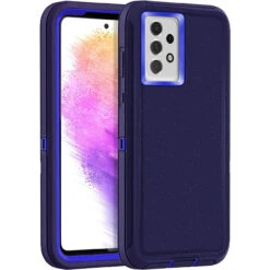 Blue Heavy Duty Defender Military Grade Case For Galaxy A73 5G