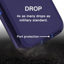 Blue Heavy Duty Defender Military Grade Case For Galaxy A73 5G -Cheap NewCase Store galaxy a73 5g military grade defender case blue 3 94529.1683684297