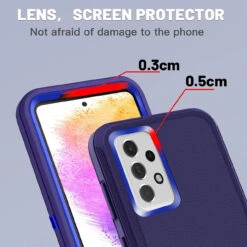Blue Heavy Duty Defender Military Grade Case For Galaxy A73 5G -Cheap NewCase Store galaxy a73 5g military grade defender case blue 4 92707.1683684297