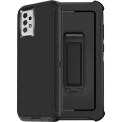 Black Full Body Heavy Duty Holster Case For Galaxy A73 5G