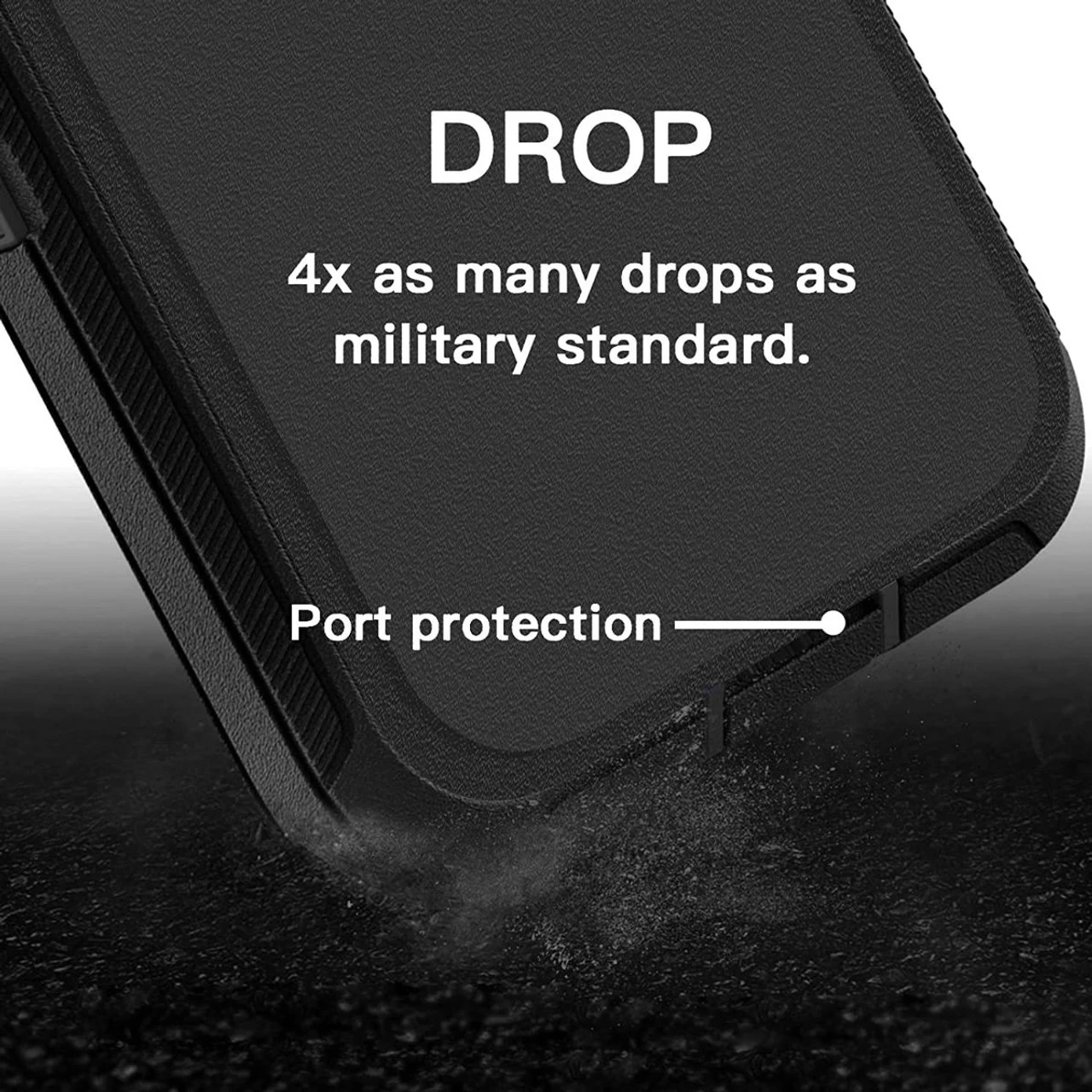Black Full Body Heavy Duty Holster Case For Galaxy A73 5G 2 Black Full Body Heavy Duty Holster Case For Galaxy A73 5G - Image 2