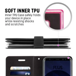 Black Galaxy A5 (2017) Genuine Mercury Mansoor Diary Wallet Case -Cheap NewCase Store galaxy a8 2018 mansoor diary black 4 31921.1609993753