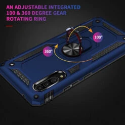 Navy Galaxy A90 5G Slim Armor 360 Rotating Metal Ring Stand Case -Cheap NewCase Store galaxy a90 metal ring kickstand navy 3 22727.1593658763