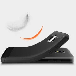 Black Samsung Galaxy J2 Pro 2018 Slim Armor Carbon Fibre Case -Cheap NewCase Store galaxy j2 pro carbon fibre case black 6 70344.1536045508