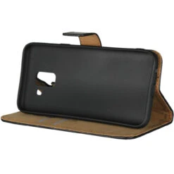 Black Samsung Galaxy J2 Pro Genuine Leather Business Wallet Case -Cheap NewCase Store galaxy j2 pro genuine wallet black 3 46778.1529648023