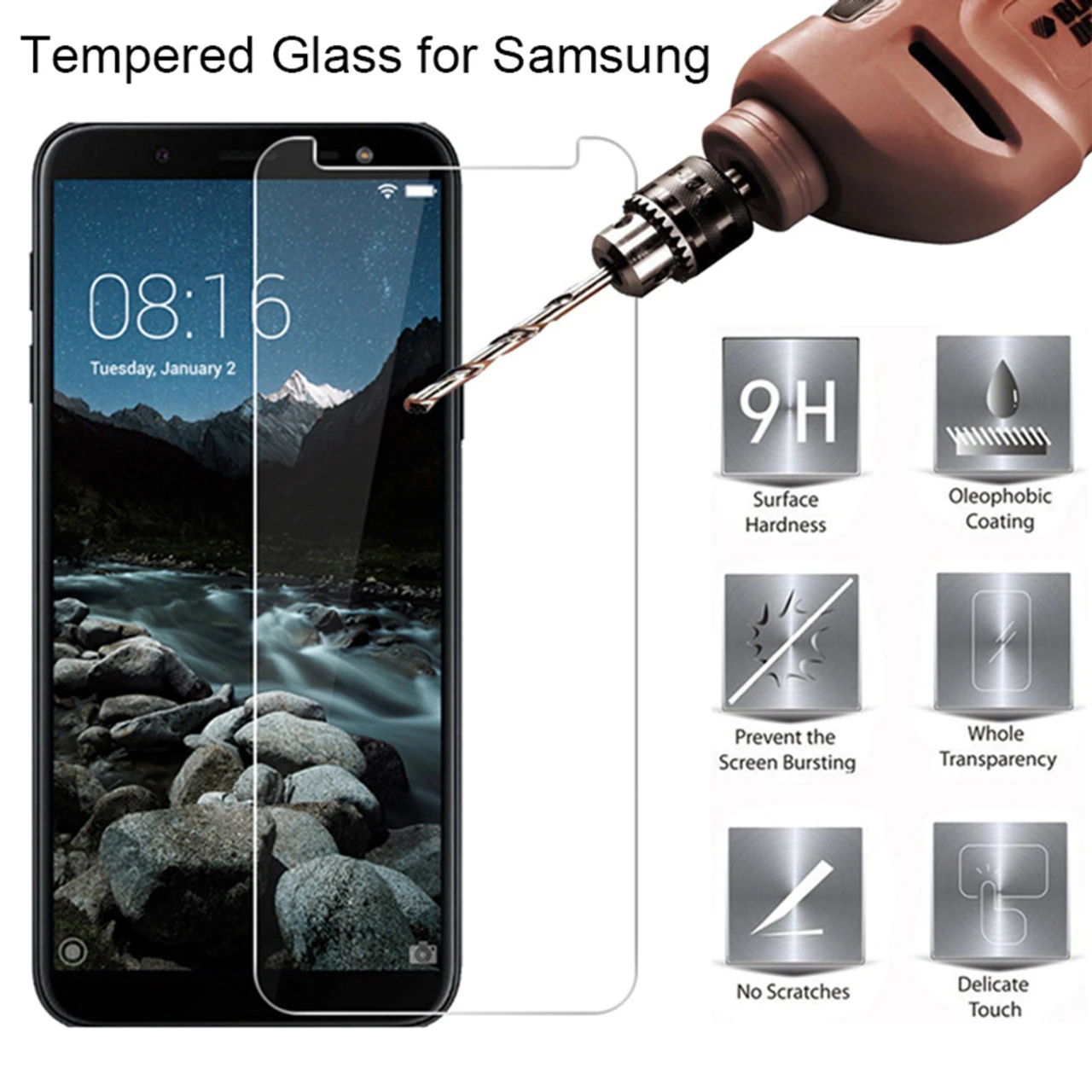 Samsung Galaxy J2 Pro (2018) Tempered Glass Screen Protector 4 Samsung Galaxy J2 Pro (2018) Tempered Glass Screen Protector - Image 4