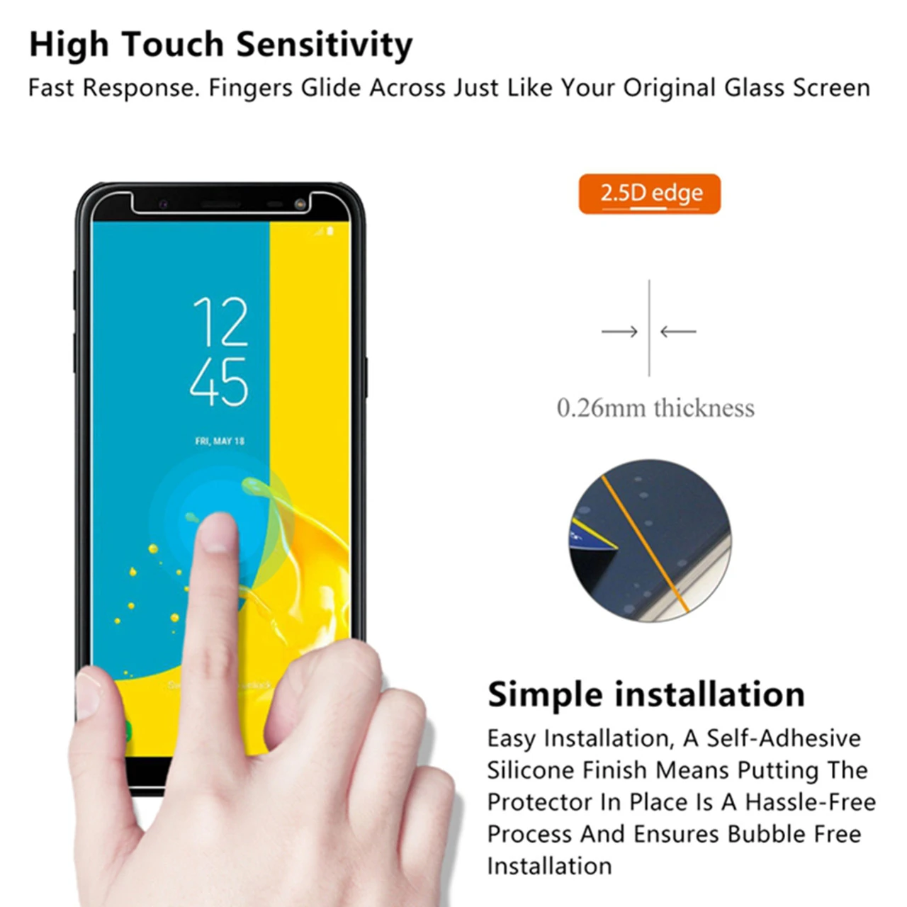 Samsung Galaxy J2 Pro (2018) Tempered Glass Screen Protector 6 Samsung Galaxy J2 Pro (2018) Tempered Glass Screen Protector - Image 6