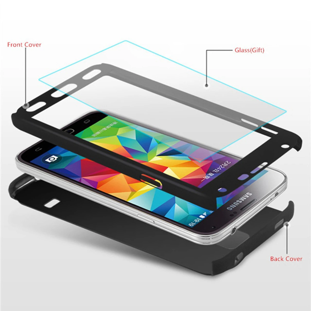 Black Galaxy J7 Pro (2017) Full Body Coverage 360 Degree Protect Case 2 Black Galaxy J7 Pro (2017) Full Body Coverage 360 Degree Protect Case - Image 2