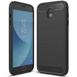 Black Samsung Galaxy J5 Pro 2017 Slim Armor Carbon Fibre Case