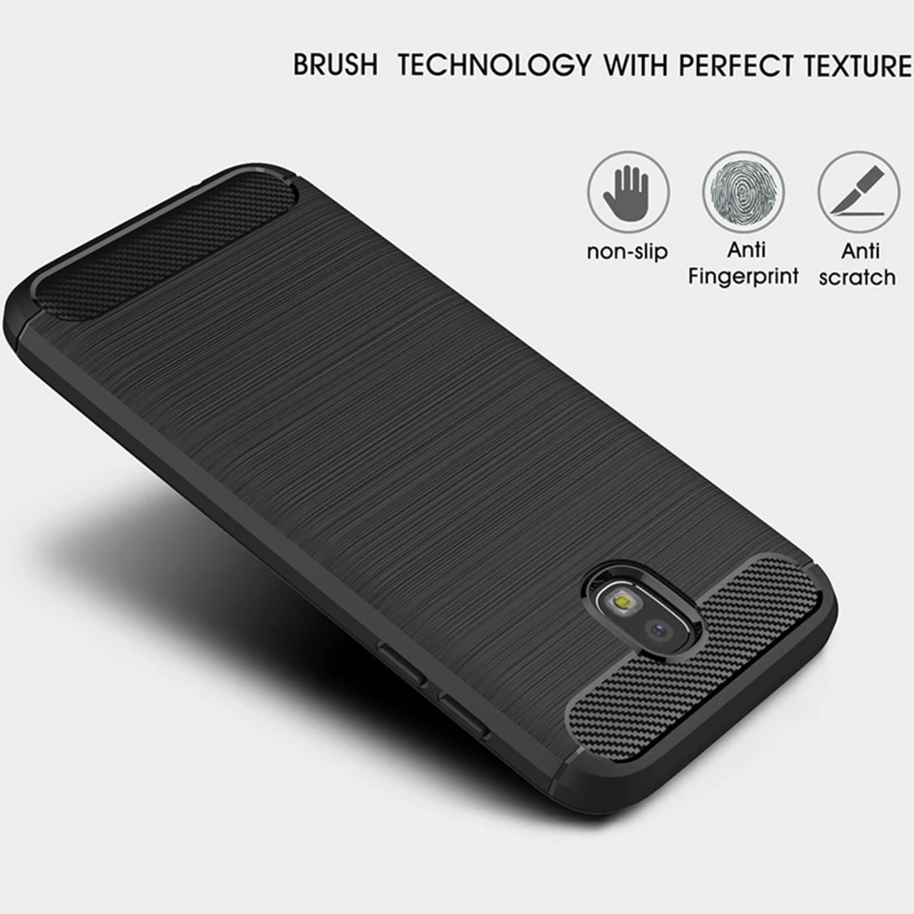 Black Samsung Galaxy J7 Pro 2017 Slim Armor Carbon Fibre Case 5 Black Samsung Galaxy J7 Pro 2017 Slim Armor Carbon Fibre Case - Image 5