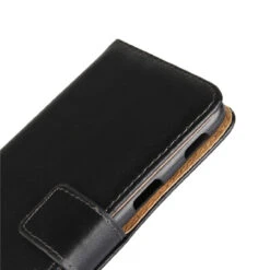 Black Genuine Leather Wallet Case For Samsung Galaxy J5 Pro (2017) -Cheap NewCase Store galaxy j5 pro genuine wallet black 5 98985.1522312014