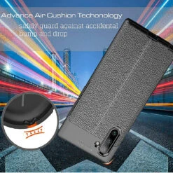 Black Ultra Slim Shock Proof Leather Texture Case For Galaxy Note 10 -Cheap NewCase Store galaxy note 10 carbon fibre leather black 3 20049.1573346588