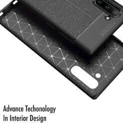Black Ultra Slim Shock Proof Leather Texture Case For Galaxy Note 10 -Cheap NewCase Store galaxy note 10 carbon fibre leather black 5 67644.1573346588