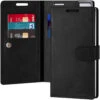 Classy Black Mercury Mansoor Diary Wallet Card Case For Galaxy Note 10