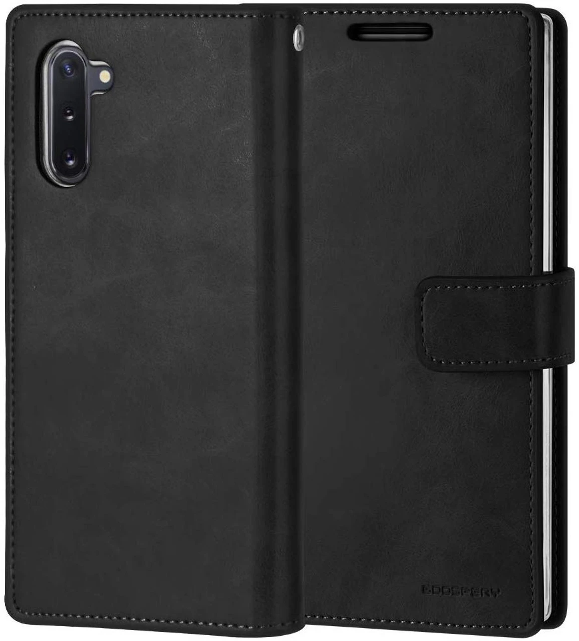 Classy Black Mercury Mansoor Diary Wallet Card Case For Galaxy Note 10 2 Classy Black Mercury Mansoor Diary Wallet Card Case For Galaxy Note 10 - Image 2