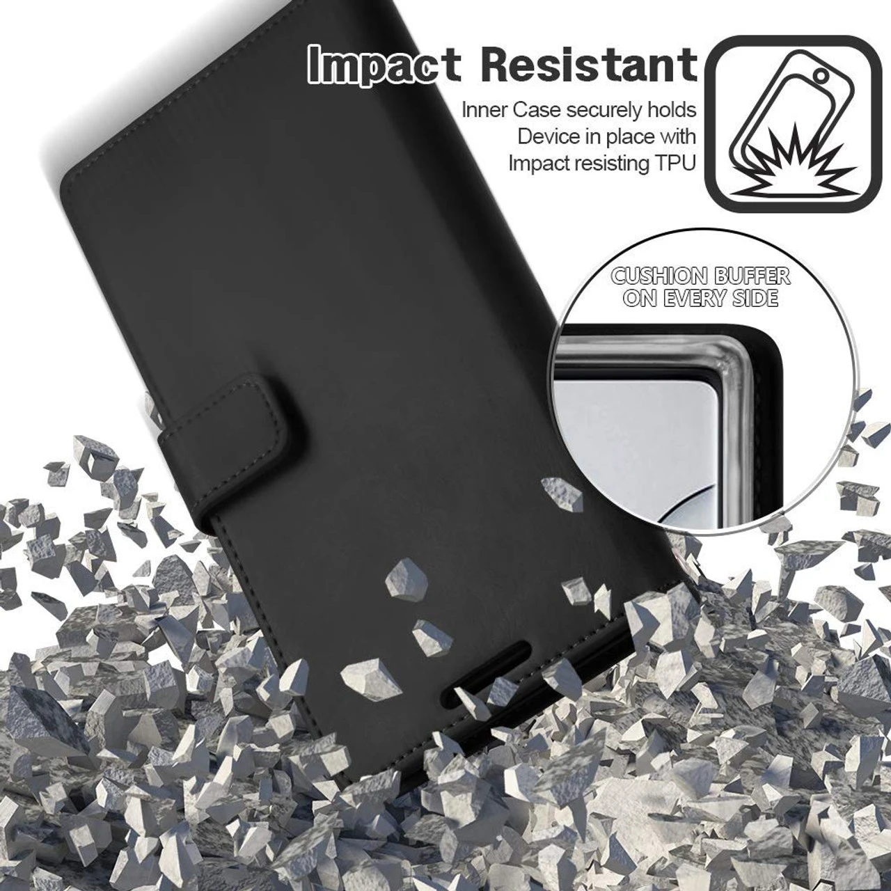 Classy Black Mercury Mansoor Diary Wallet Card Case For Galaxy Note 10 6 Classy Black Mercury Mansoor Diary Wallet Card Case For Galaxy Note 10 - Image 6