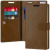 Dark Brown Mercury Mansoor Diary Wallet Card Case For Galaxy Note 10