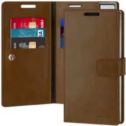 Dark Brown Mercury Mansoor Diary Wallet Card Case For Galaxy Note 10