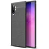 Black Galaxy Note 10+ Ultra Slim Carbon Fibre Leather Texture Case