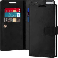 Mercury Mansoor Diary Wallet Case For Galaxy Note 10+ / 10+ 5G - Black