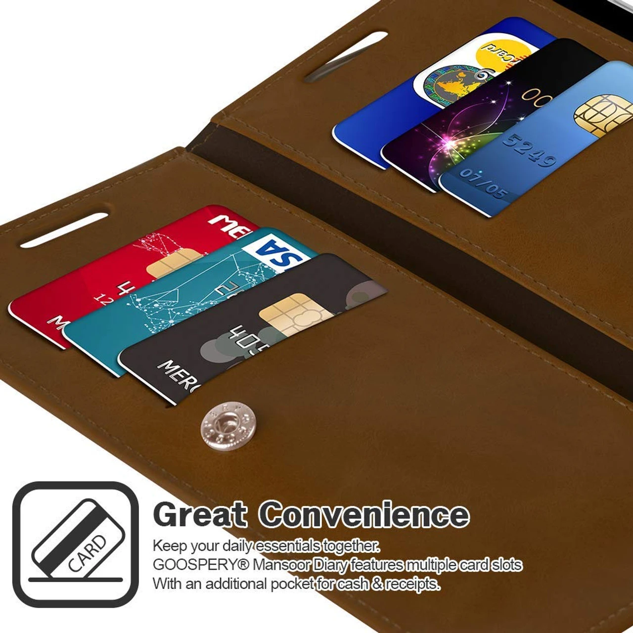 Dark Brown Mercury Mansoor Diary Wallet Case For Galaxy Note 10+ 3 Dark Brown Mercury Mansoor Diary Wallet Case For Galaxy Note 10+ - Image 3