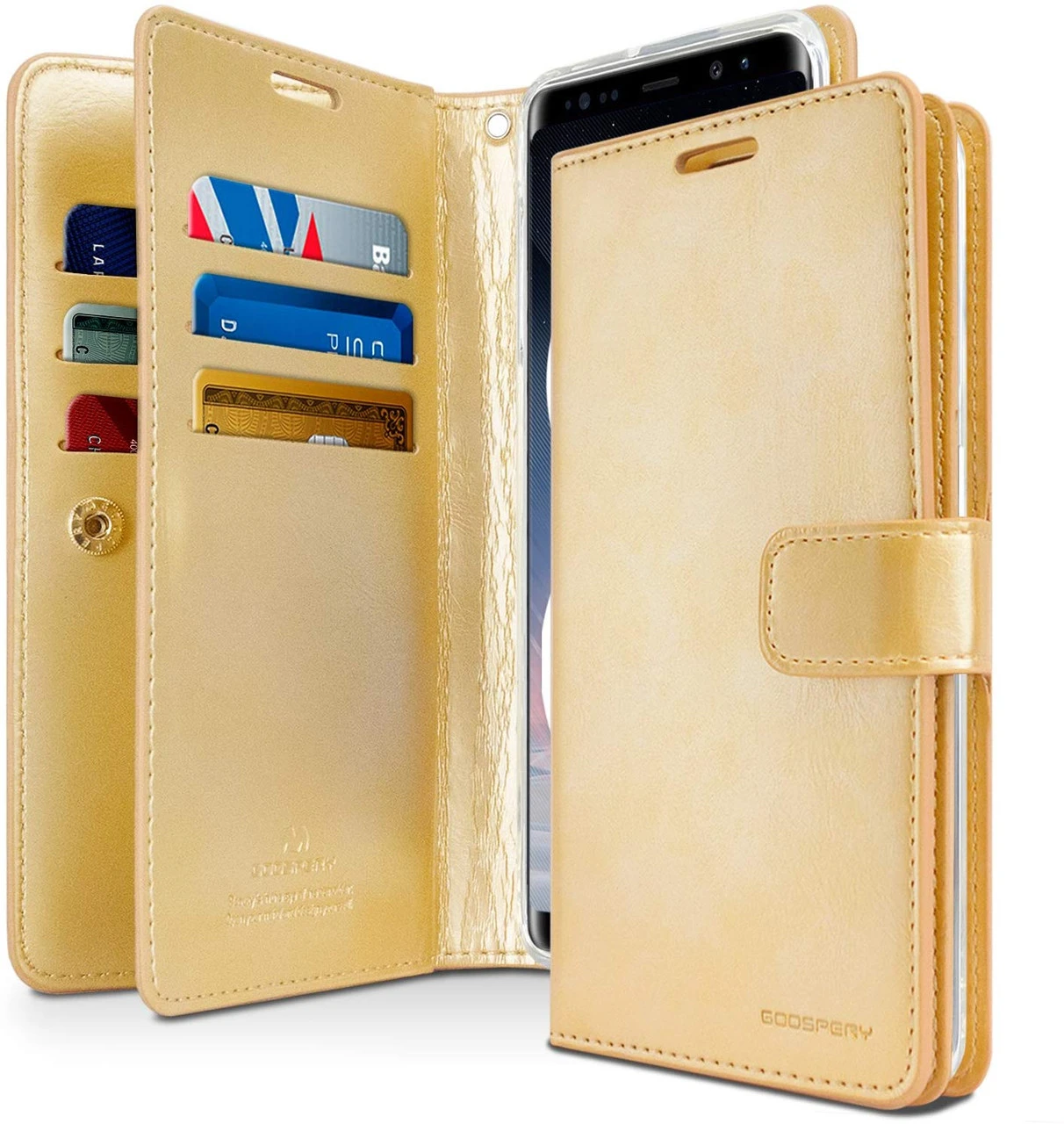 Gold Mercury Mansoor Diary Wallet Case Card Slots For Galaxy Note 10+ 1 Gold Mercury Mansoor Diary Wallet Case Card Slots For Galaxy Note 10+