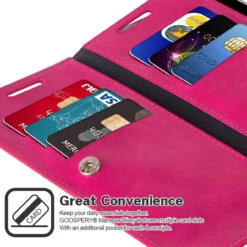 Hot Pink Mercury Mansoor Diary Wallet Case For Galaxy Note 10+ -Cheap NewCase Store galaxy note 10 plus mansoor diary hot pink 3 94508.1574488872