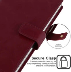 Classy Wine Galaxy Note 10+ Mercury Mansoor Diary Wallet Case -Cheap NewCase Store galaxy note 10 plus mansoor diary wine 5 73781.1629023811