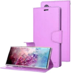 Purple Mercury Sonata Diary Card Slots Wallet Case For Galaxy Note 10