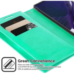 Mint Green Galaxy A20 Mercury Mansoor Wallet 9 Card Slot Case -Cheap NewCase Store galaxy note 20 mercury mansoor wallet mint green 4 25705.1628204695
