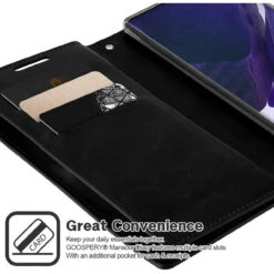 Black Genuine Mercury Mansoor Wallet Case For Galaxy Note 20 Ultra -Cheap NewCase Store galaxy note 20 ultra mercury mansoor wallet black 3 94730.1659820816