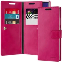 Hot Pink Galaxy Note 20 Ultra Mercury Mansoor 9 Card Slot Wallet Case