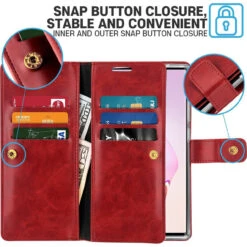 Red Galaxy Note 20 Ultra Mercury Mansoor 9 Card Slot Wallet Case -Cheap NewCase Store galaxy note 20 ultra mercury mansoor wallet red 3 81252.1680155428