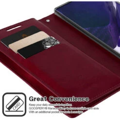 Classy Wine Galaxy Note 20 Ultra Mercury Mansoor Wallet Case Cover -Cheap NewCase Store galaxy note 20 ultra mercury mansoor wallet wine 3 55435.1636969776