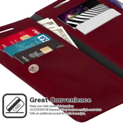 Classy Wine Galaxy Note 20 Ultra Mercury Mansoor Wallet Case Cover -Cheap NewCase Store galaxy note 20 ultra mercury mansoor wallet wine 4 48343.1636969776