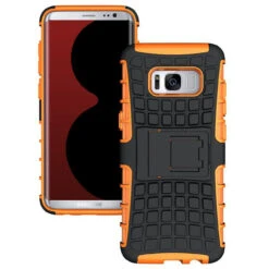 Orange Heavy Duty Rugged Kickstand Armour Case For Samsung Galaxy Note 8