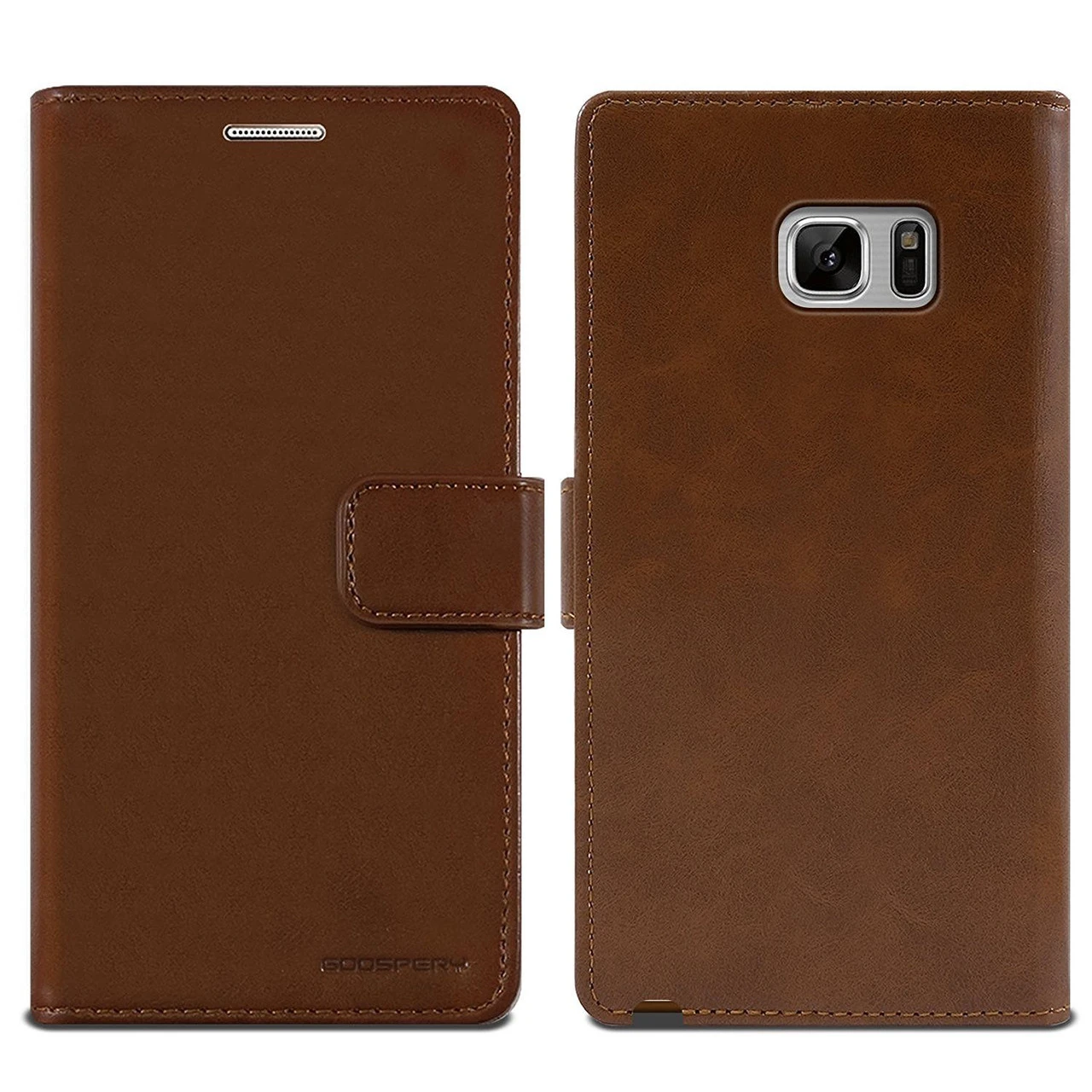 Galaxy Note 9 Genuine Mercury Mansoor Diary Wallet Card Case - Brown 2 Galaxy Note 9 Genuine Mercury Mansoor Diary Wallet Card Case - Brown - Image 2