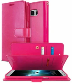 Hot Pink Galaxy Note 9 Genuine Mercury Mansoor Diary Wallet Case