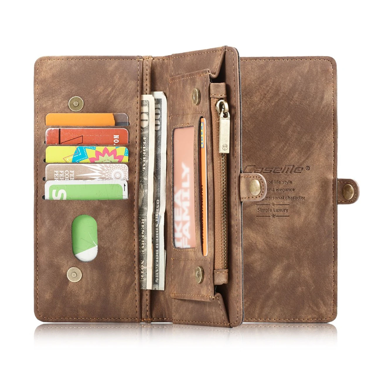 Brown 2 In 1 Magnetic Retro Purse / Wallet Case For Galaxy S10 5G 3 Brown 2 In 1 Magnetic Retro Purse / Wallet Case For Galaxy S10 5G - Image 3