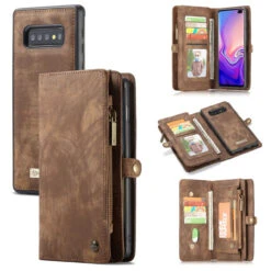 Brown 2 In 1 Magnetic Retro Purse / Wallet Case For Galaxy S10 5G 11 Brown 2 In 1 Magnetic Retro Purse / Wallet Case For Galaxy S10 5G -Cheap NewCase Store galaxy s10 5g caseme multifunctional wallet brown 6 39898.1681795189