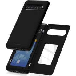 Black Galaxy S10 5G Goospery Slim Shock Proof Magnetic Door Case