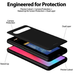 Black Galaxy S10 5G Goospery Slim Shock Proof Magnetic Door Case -Cheap NewCase Store galaxy s10 5g goospery magnetic door case black 7 28160.1667280974