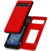 Red Galaxy S10 5G Goospery Magnetic Door 2 Card Shock Proof Case